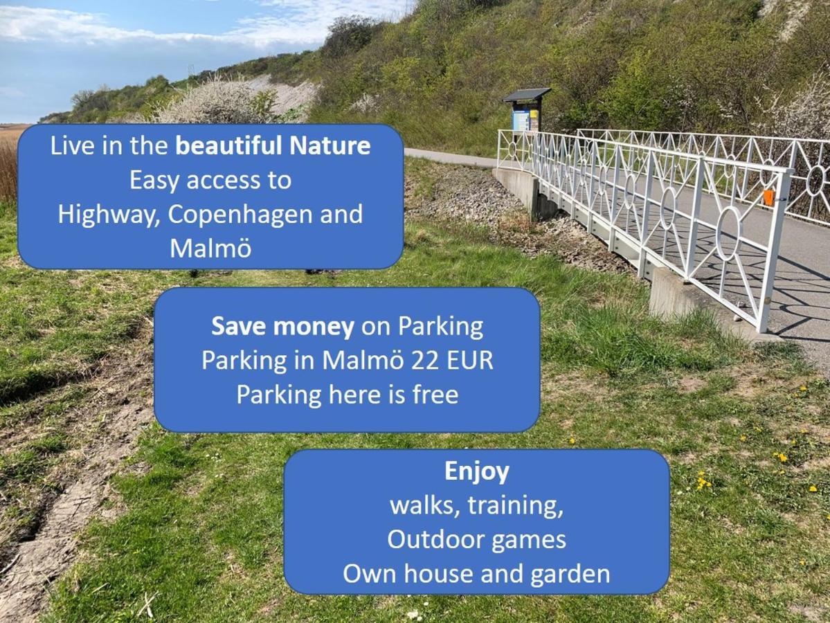 Private House Parking Garden Sea Nature マルメ エクステリア 写真